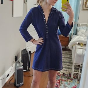 JCrew Navy Dress with hood - size small